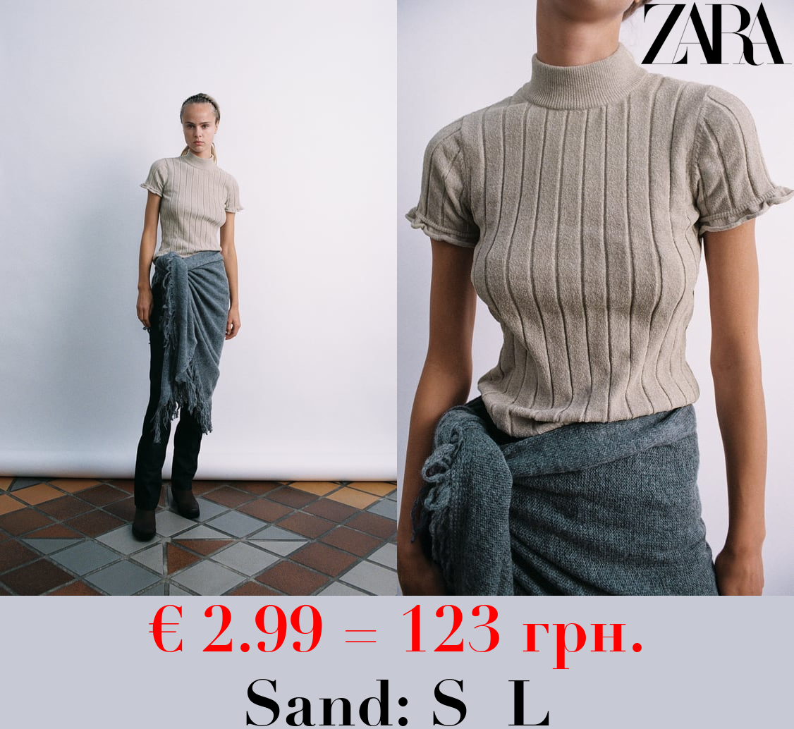 CHENILLE TOP WITH RUFFLES