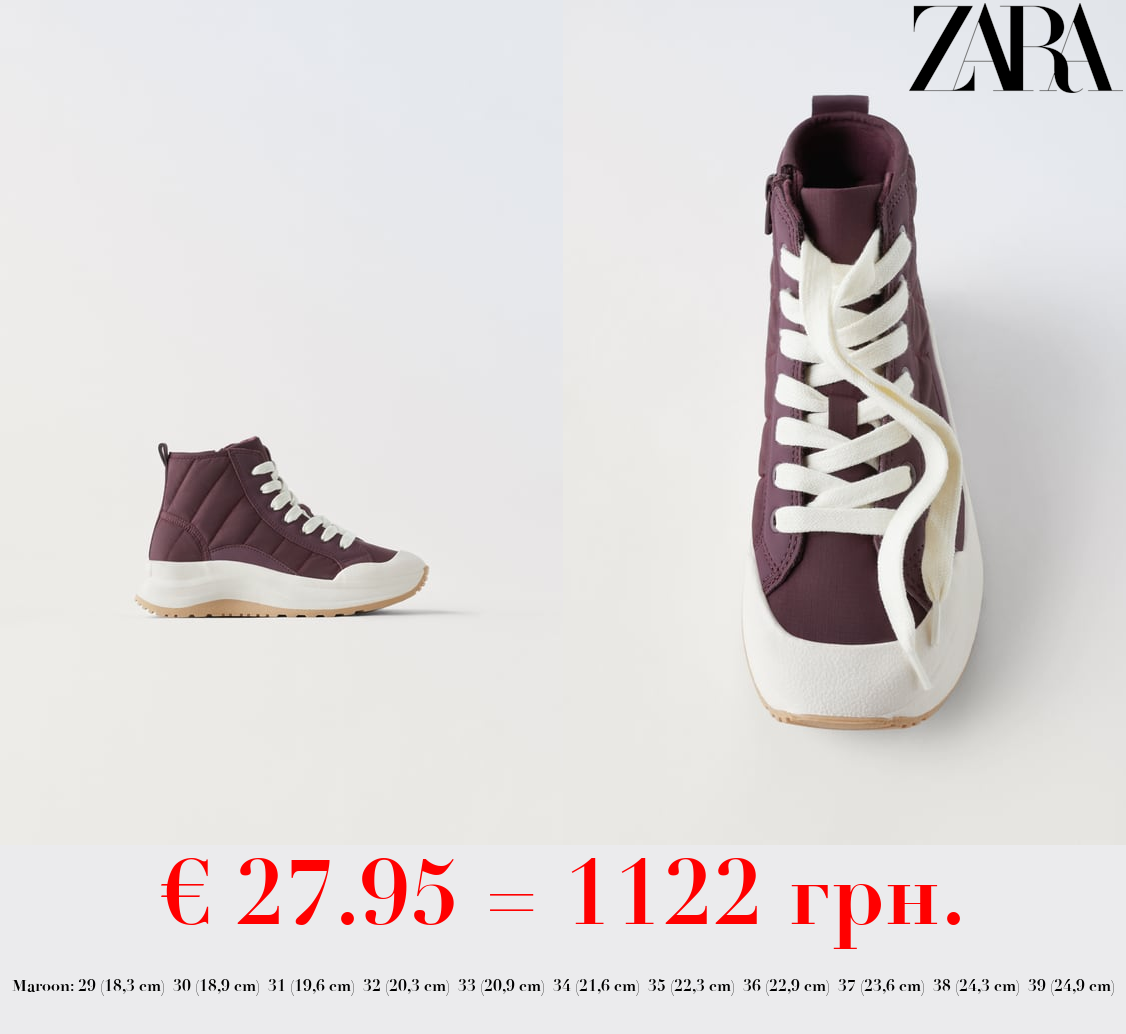 QUILTED HIGH-TOP SNEAKERS