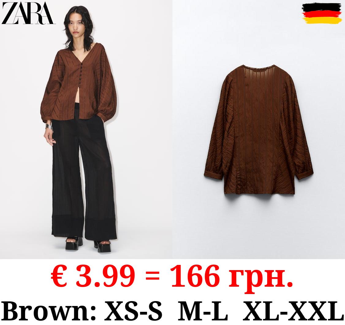 STRIPED JACQUARD BLOUSE