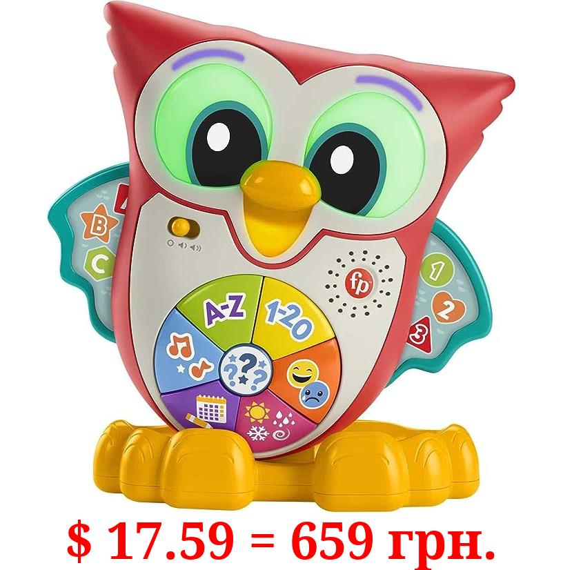 Fisher-Price Linkimals Toddler Learning Toy Light-Up & Learn Owl with Interactive Lights Music & Motion for Ages 18+ Months