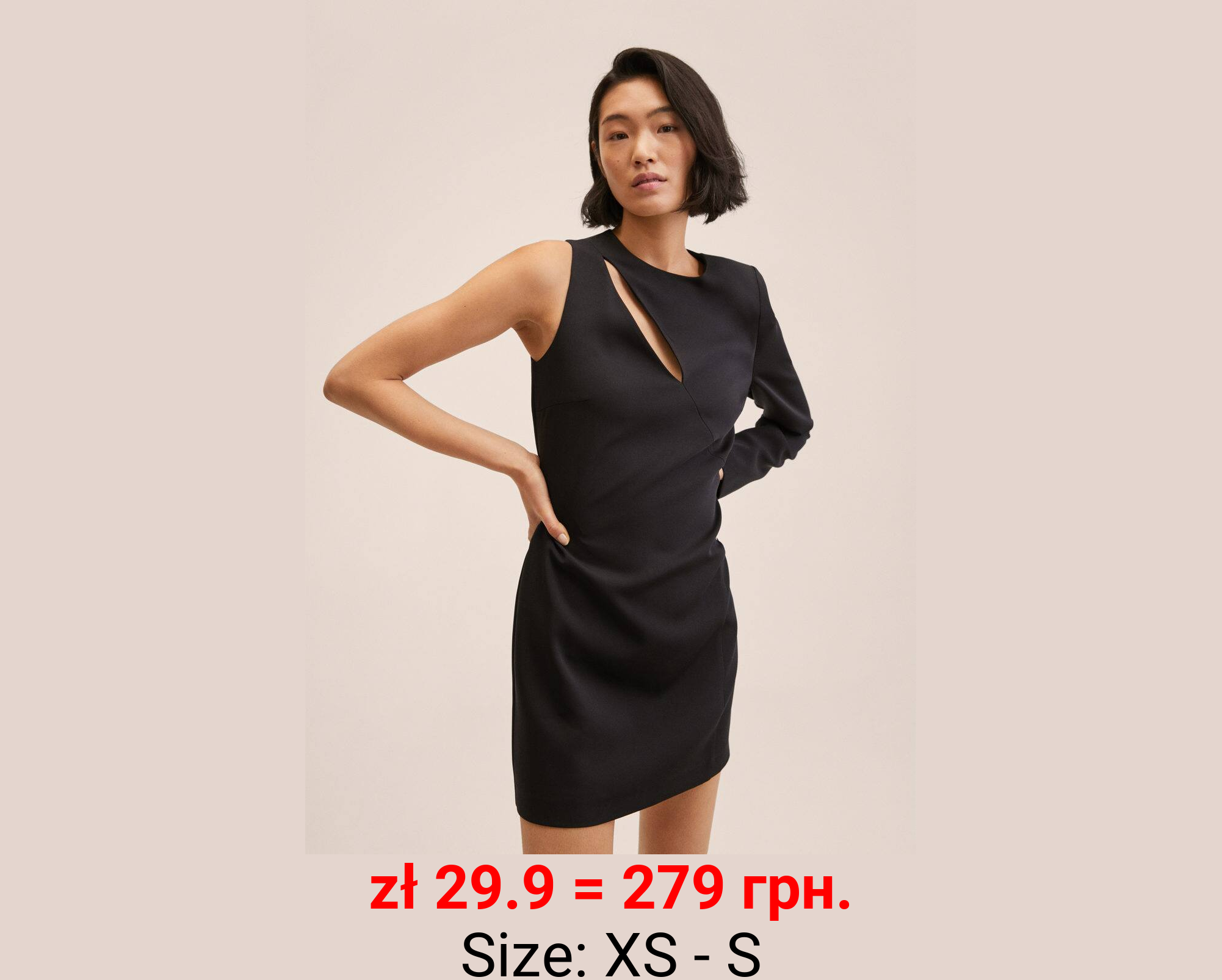 Vestido escote asimétrico