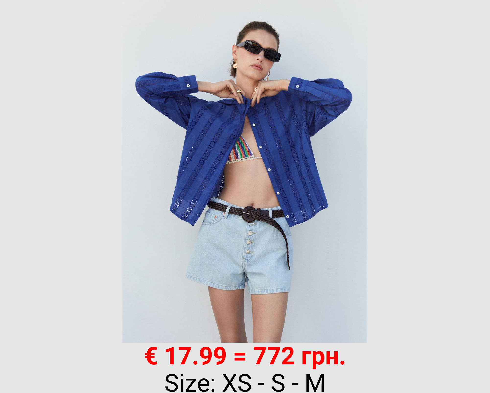 Camisa algodón bordada