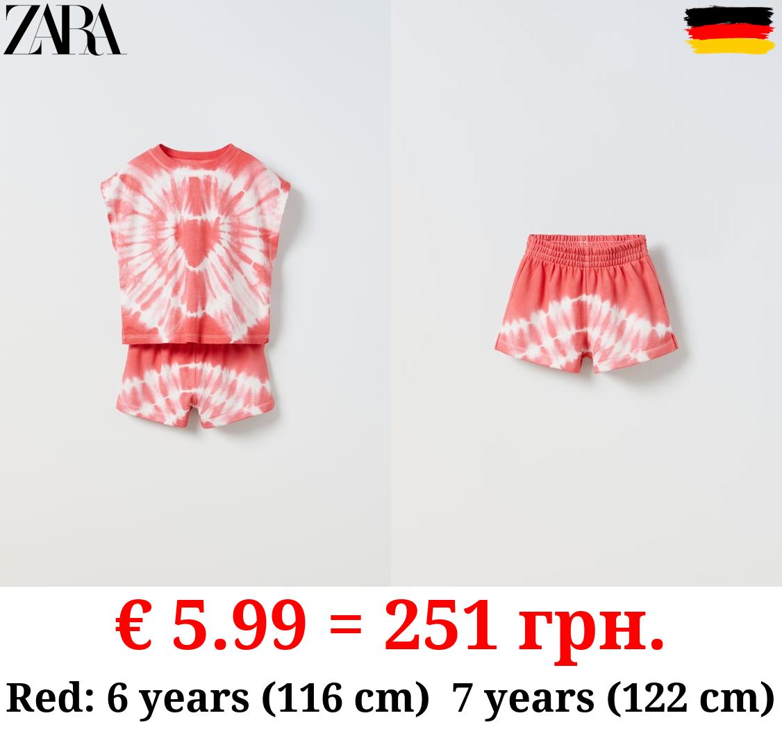 TIE-DYE T-SHIRT AND BERMUDA SHORTS SET