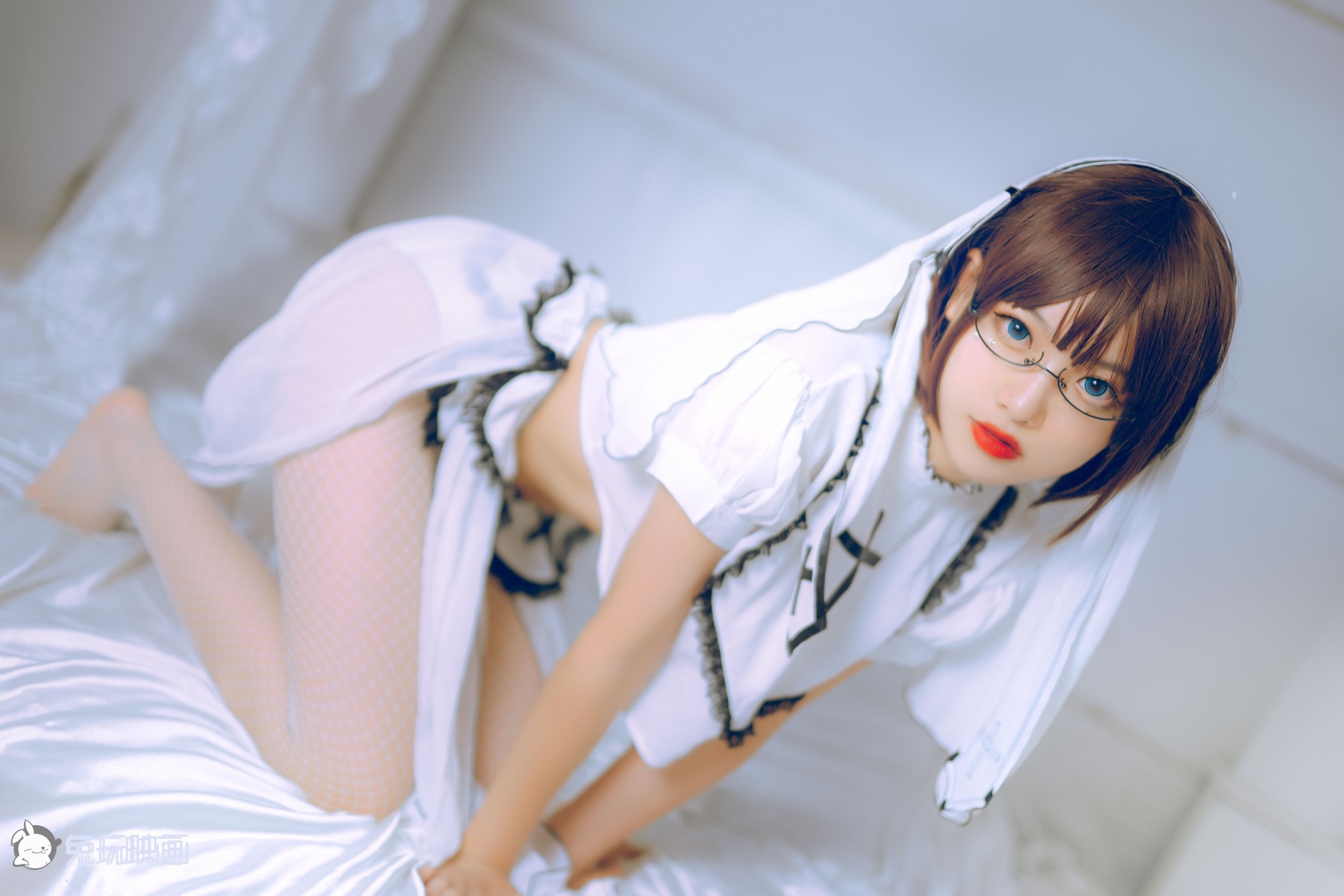 Cosplay 兔玩映画 白色修女 30