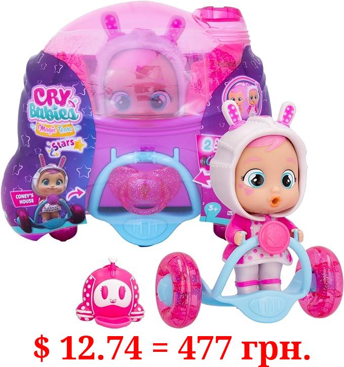 Cry Babies Magic Tears Stars Coney's House - 11+ Surprise Accessories, Doll | Kids Age 3+