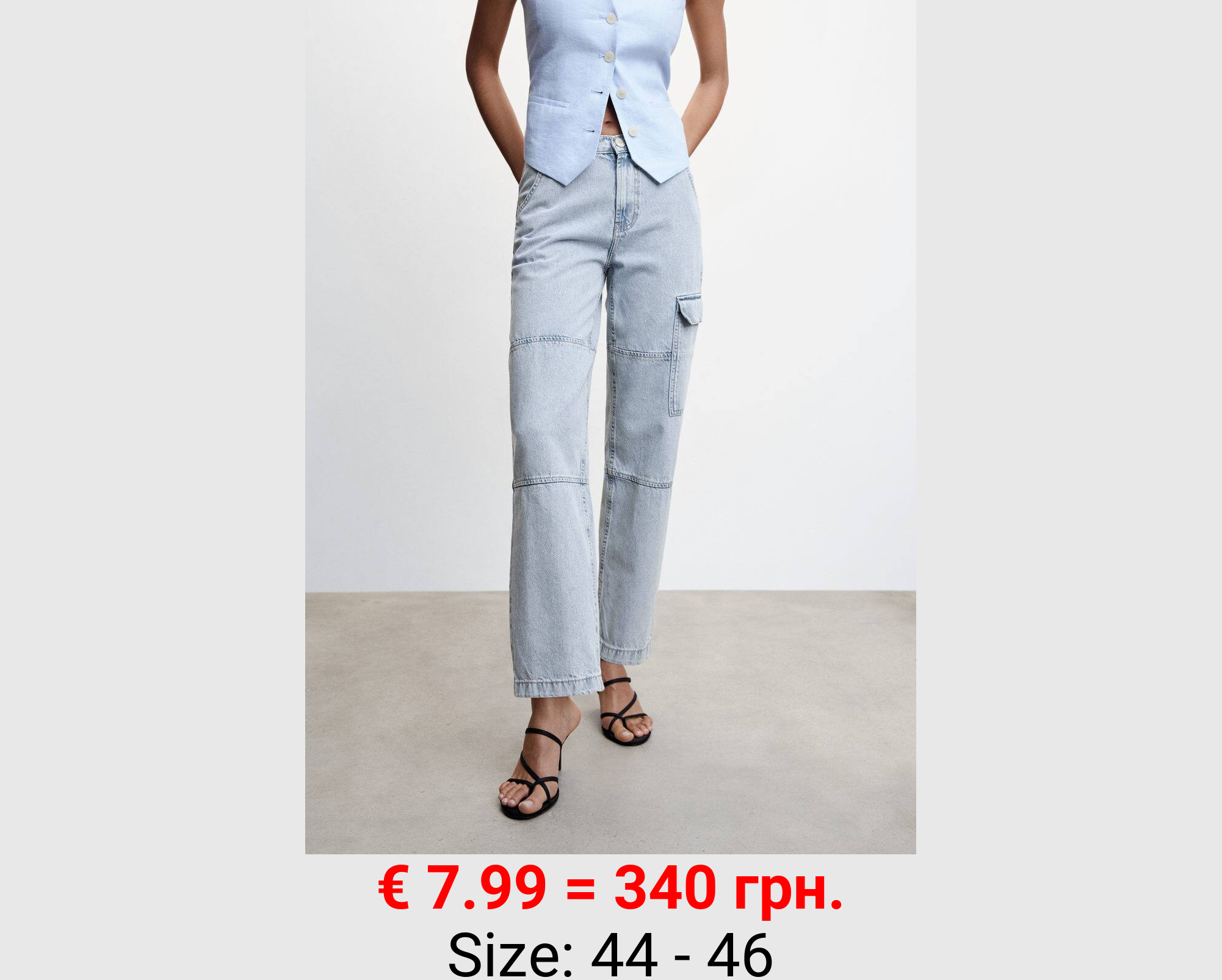 Jeans cargo bolsillos