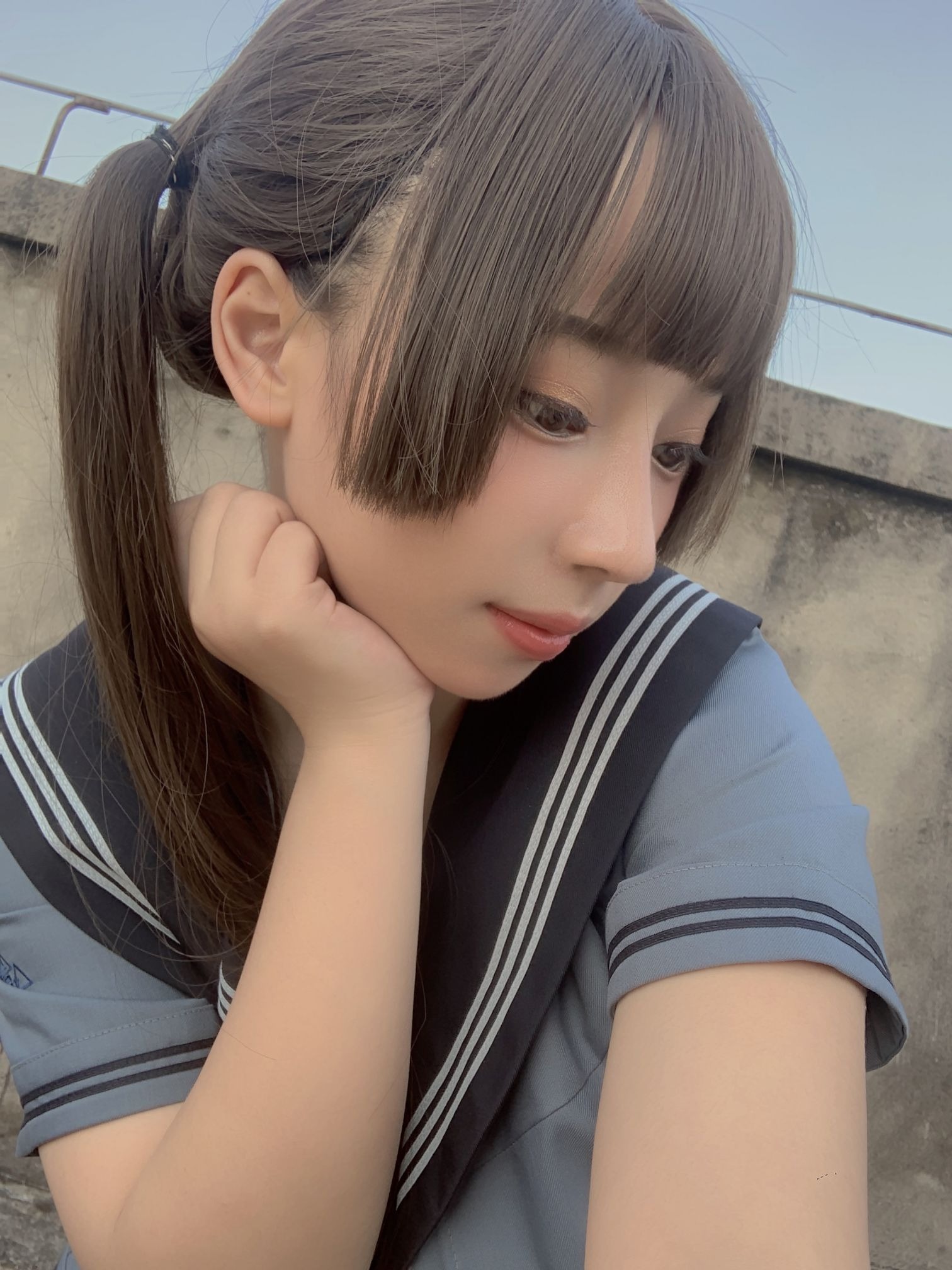 胡桃喵 天台的爱之告白 自拍（6月4号会员资源） 137