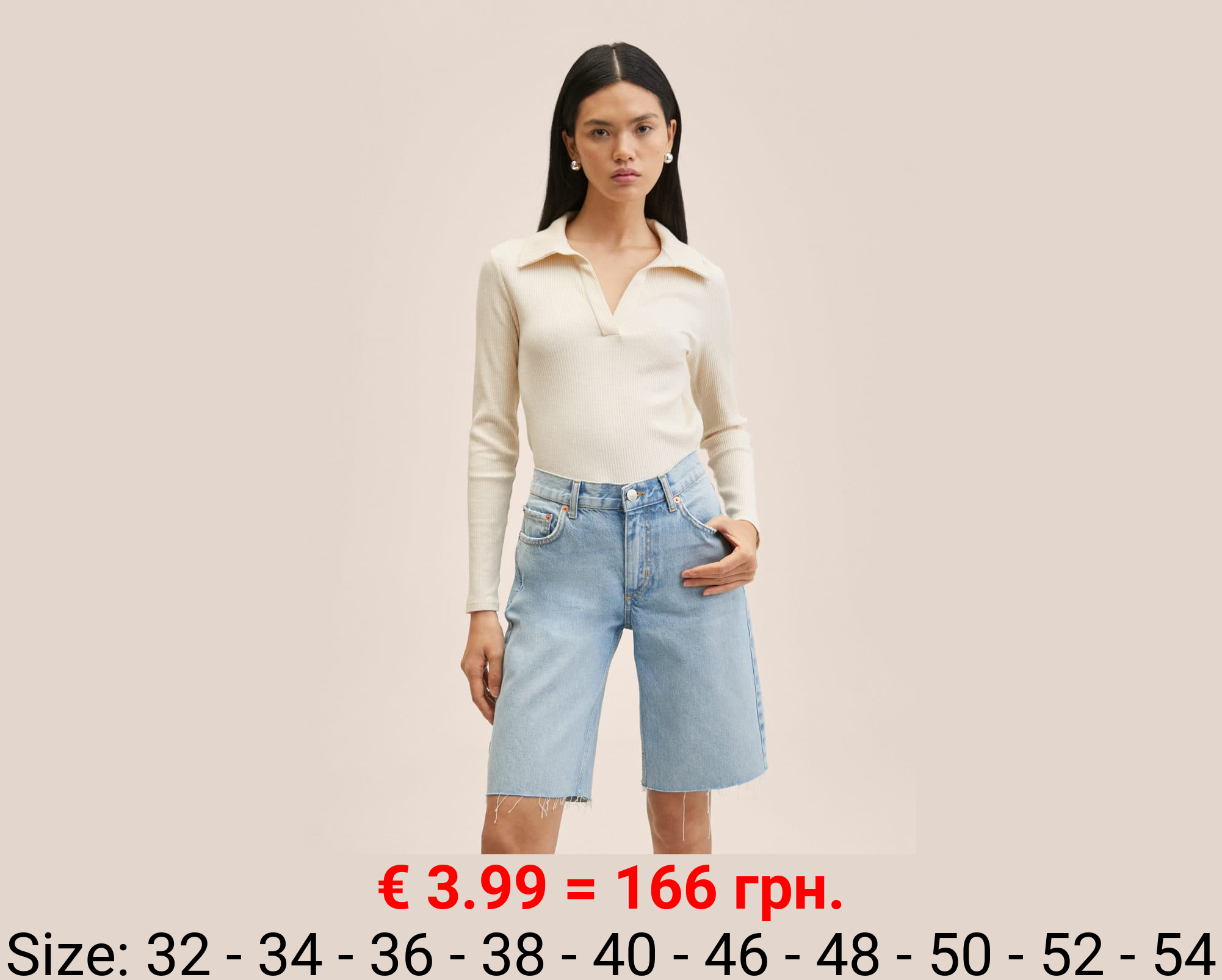 Bermudas vaqueras bajo deshilachado