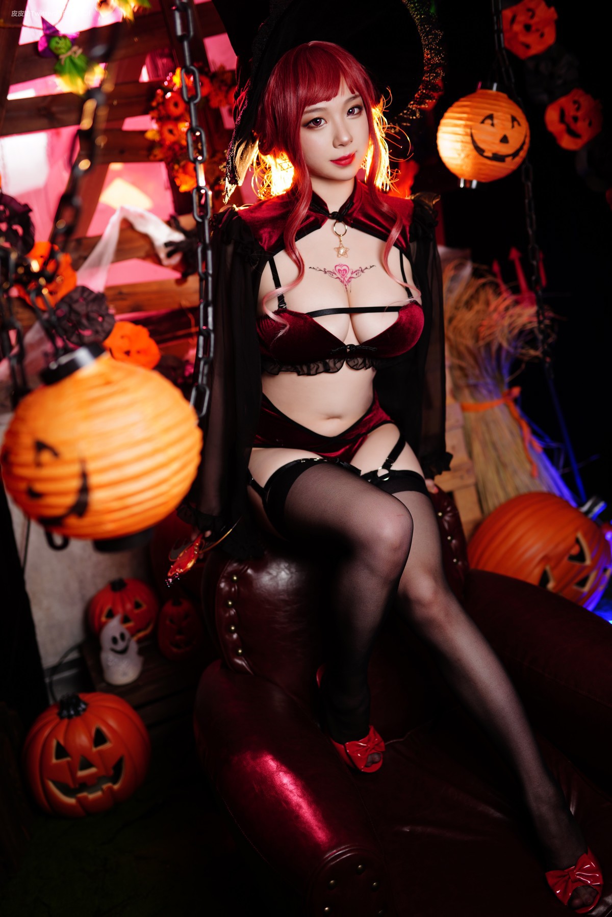 Cosplay 皮皮奶可可爱了啦 万圣节女巫 22