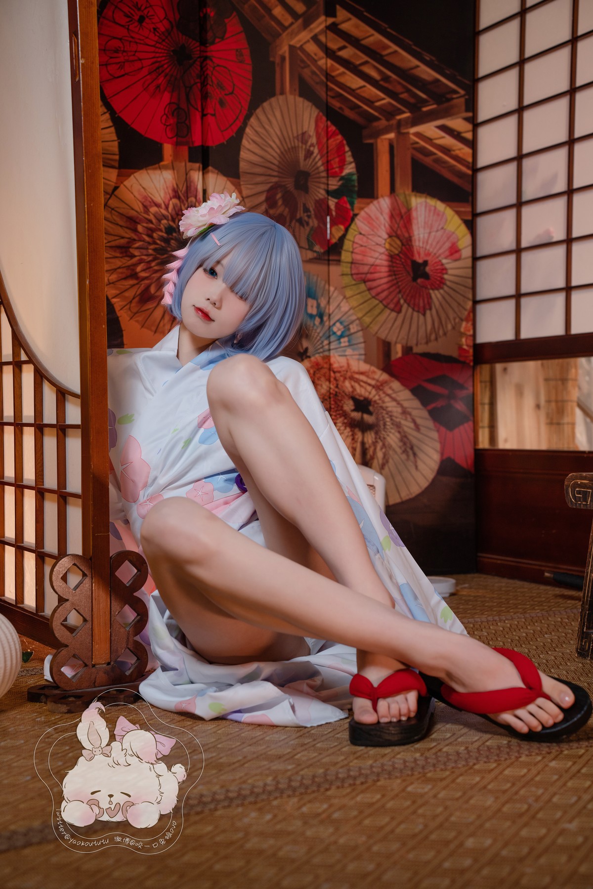 Cosplay 黏黏团子兔 蕾姆夏日祭 5