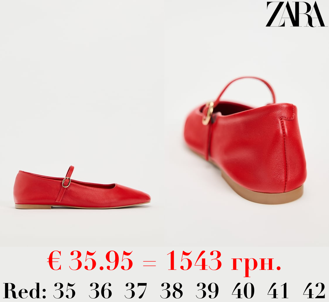 LEATHER BALLET FLATS