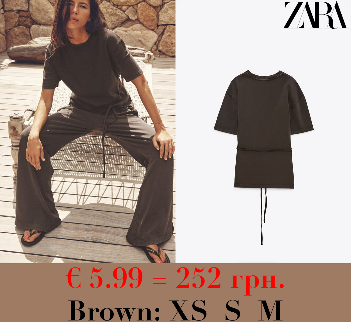 FADED BELTED T-SHIRT