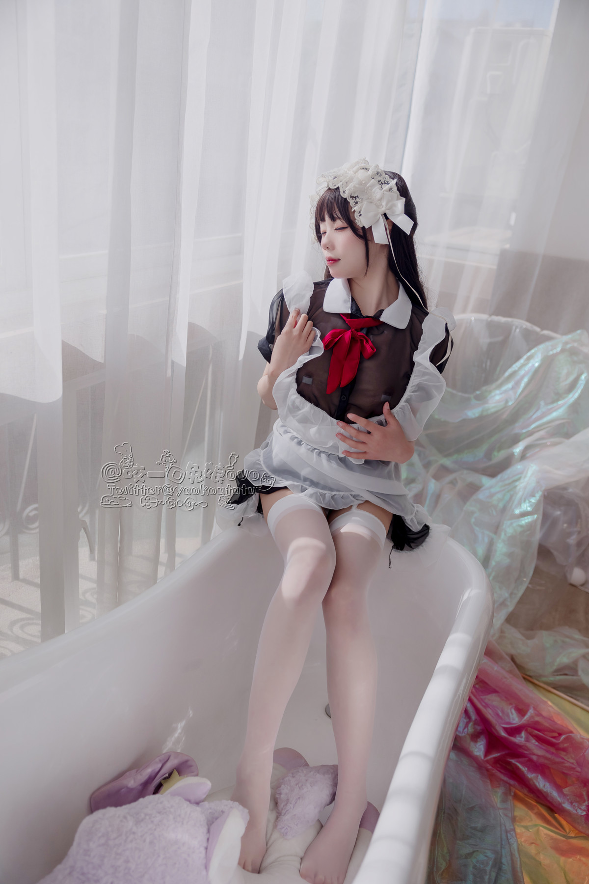 Cosplay 黏黏团子兔 黑白女仆 11