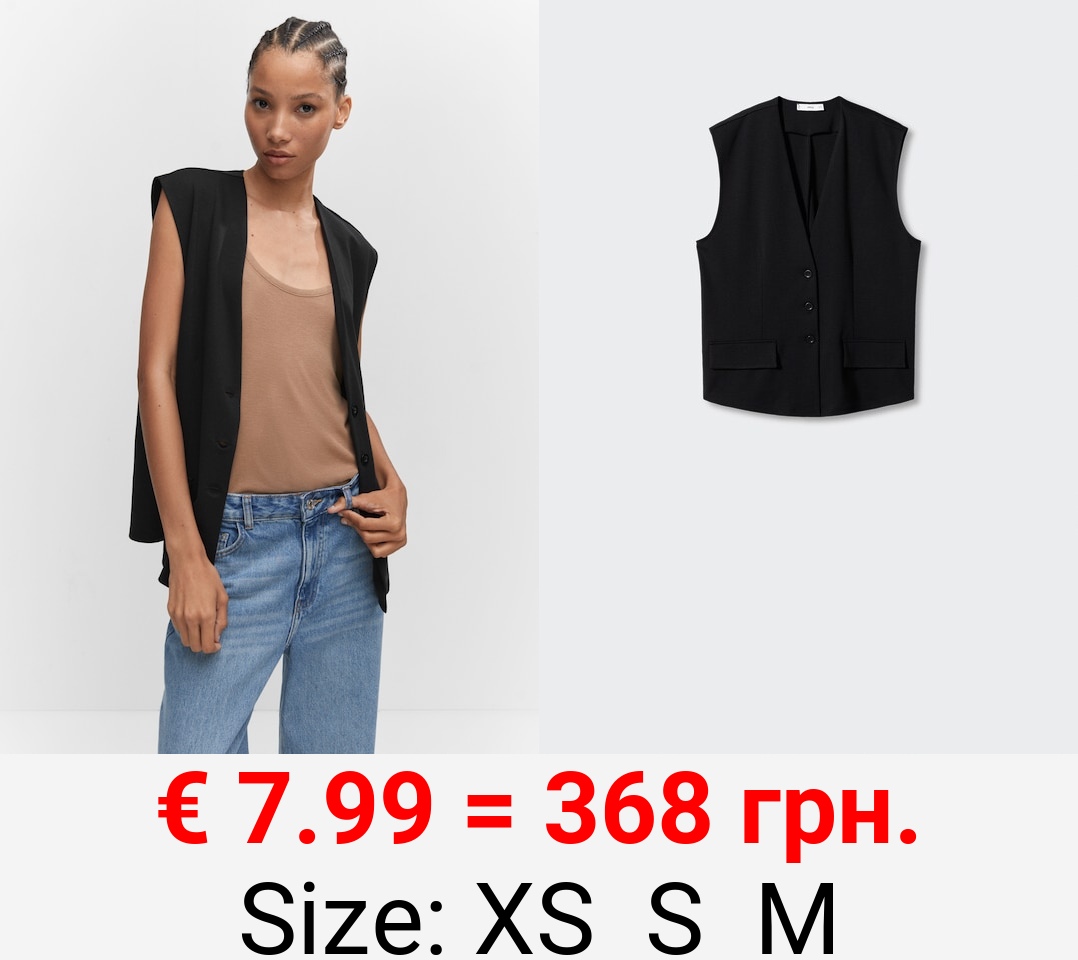 Chaleco recto oversize