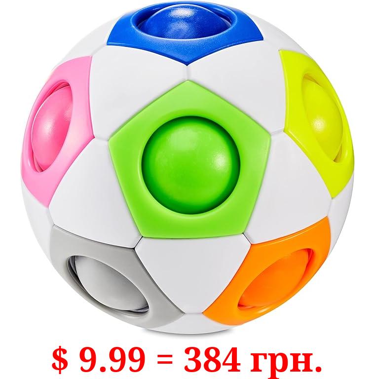 CUBIDI® Original Rainbow Puzzle Ball I Brain Teasers for Kids Ages 6-10 I for Boys and Girls 6+ Years, Cool Travel Toy for Children, Fidget Ball, 3D Puzzle Toy
