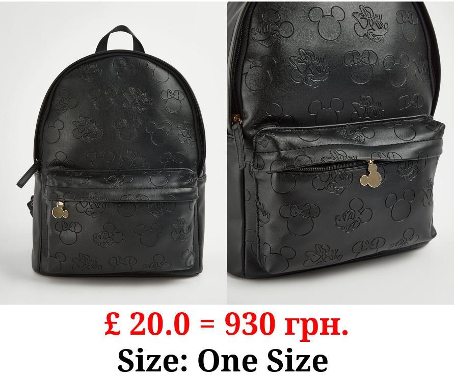 Disney Mickey and Minnie Mouse Black Rucksack