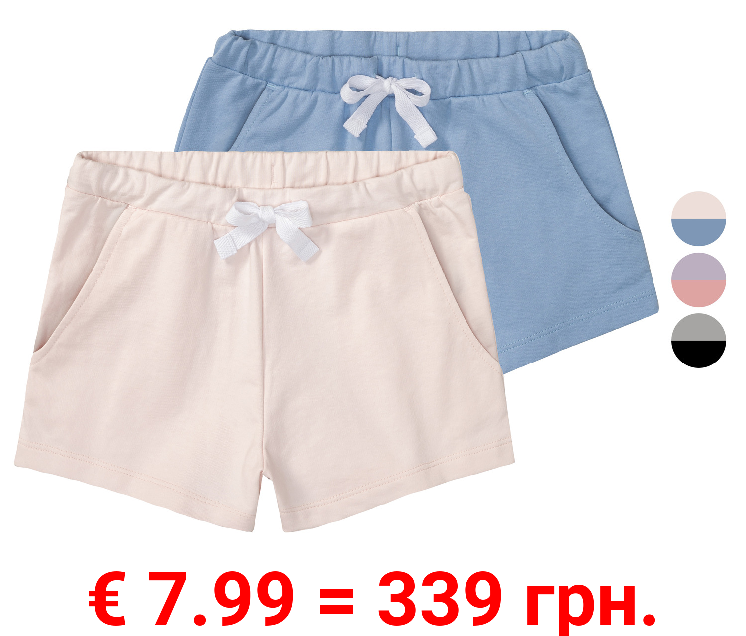 pepperts!® Mädchen Sweatshorts mit hohem Baumwollanteil
