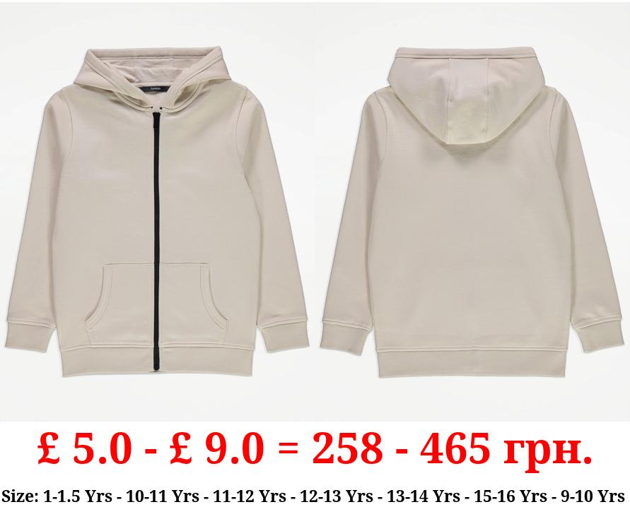 Stone Zip Up Hoodie