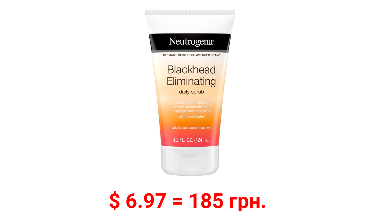 Neutrogena Exfoliating Blackhead Salicylic Acid Face Scrub, 4.2 oz