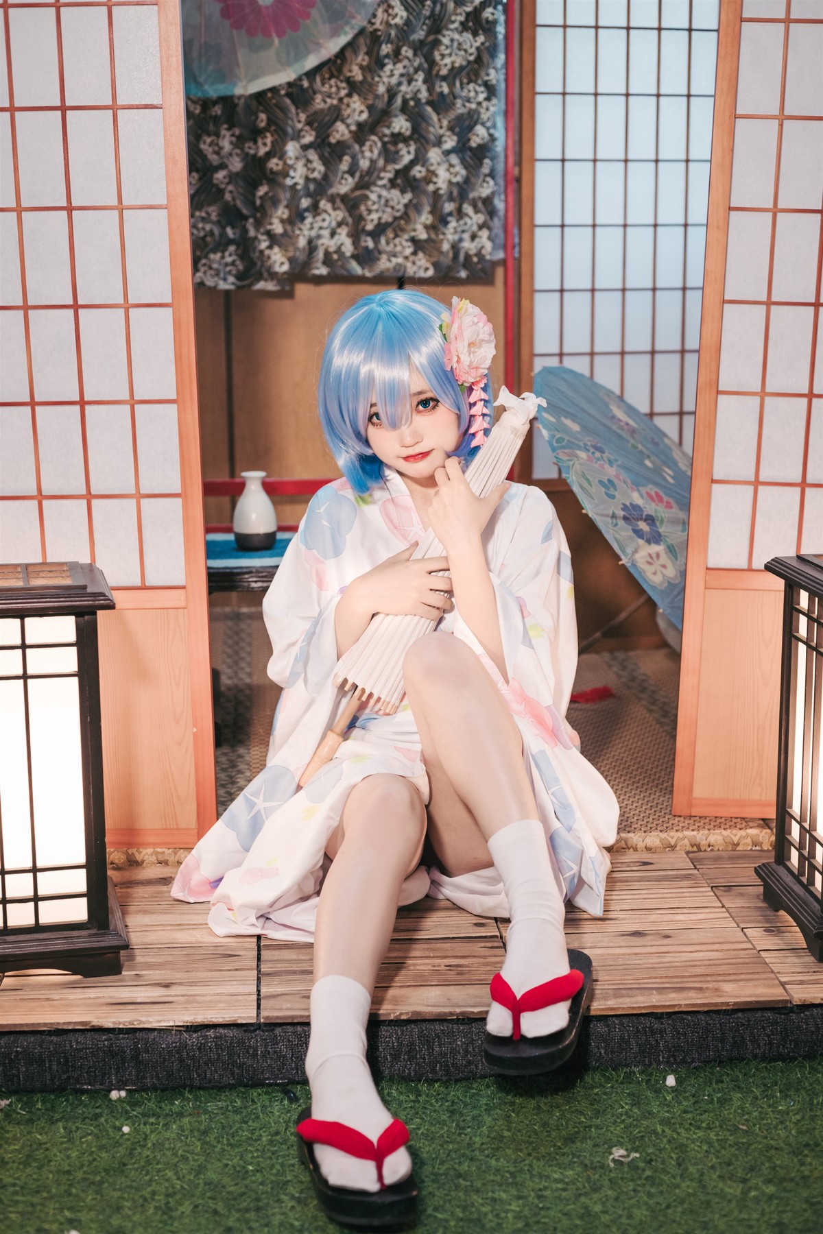 Cosplay 神沢永莉 蕾姆和风 12