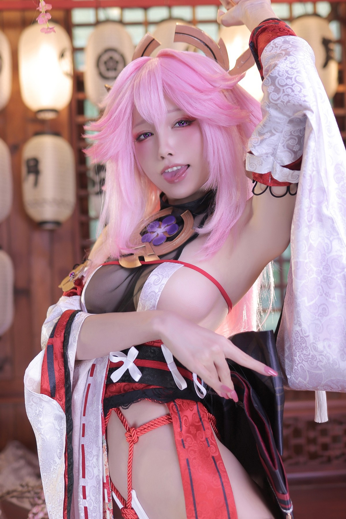 Cosplay 水淼Aqua 新原神八重神子 Set.01 10