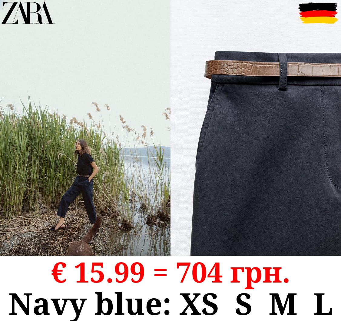 BELTED CHINO TROUSERS