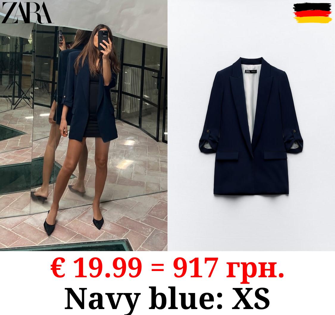 BLAZER WITH ROLLED-UP SLEEVES