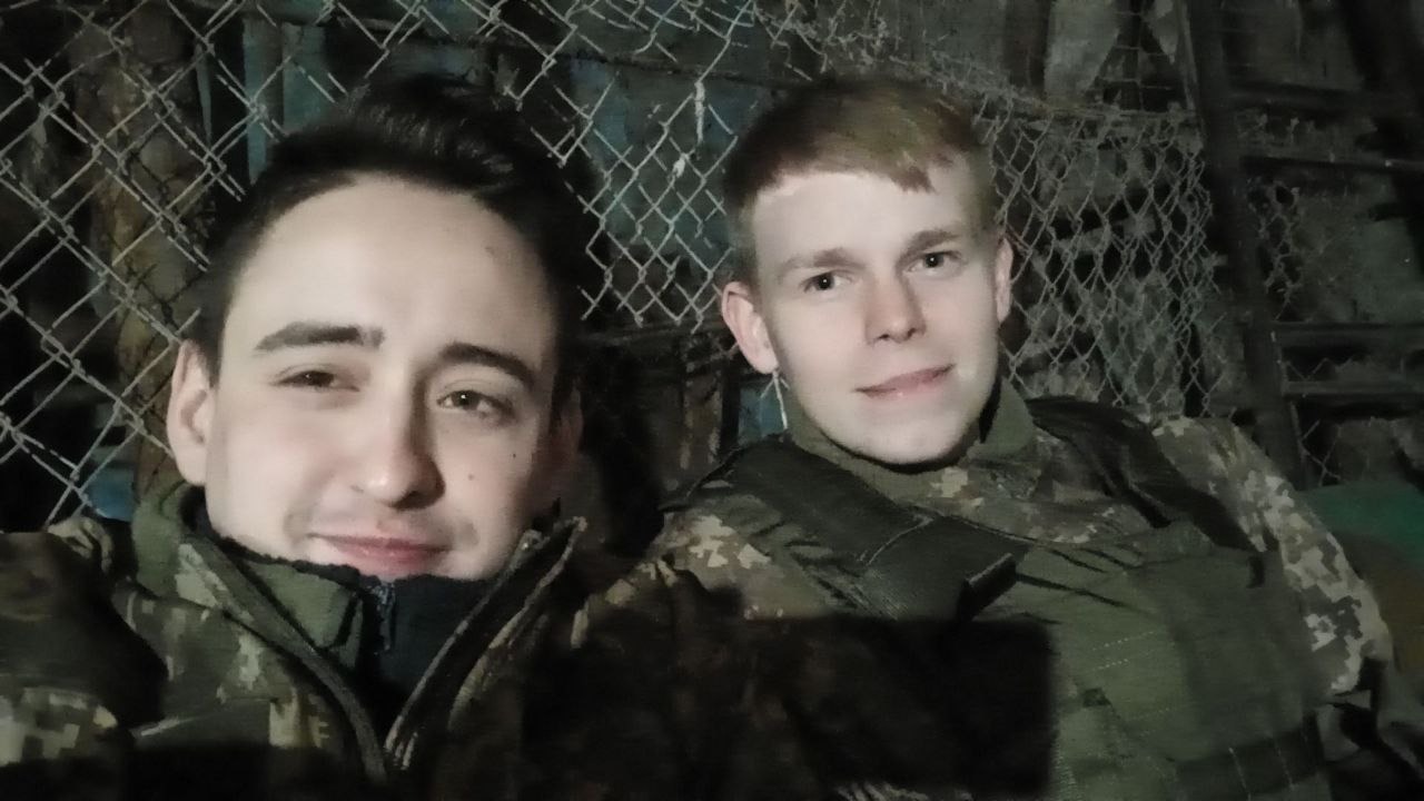 Author with a friend — Ukraine, 11 March 2022