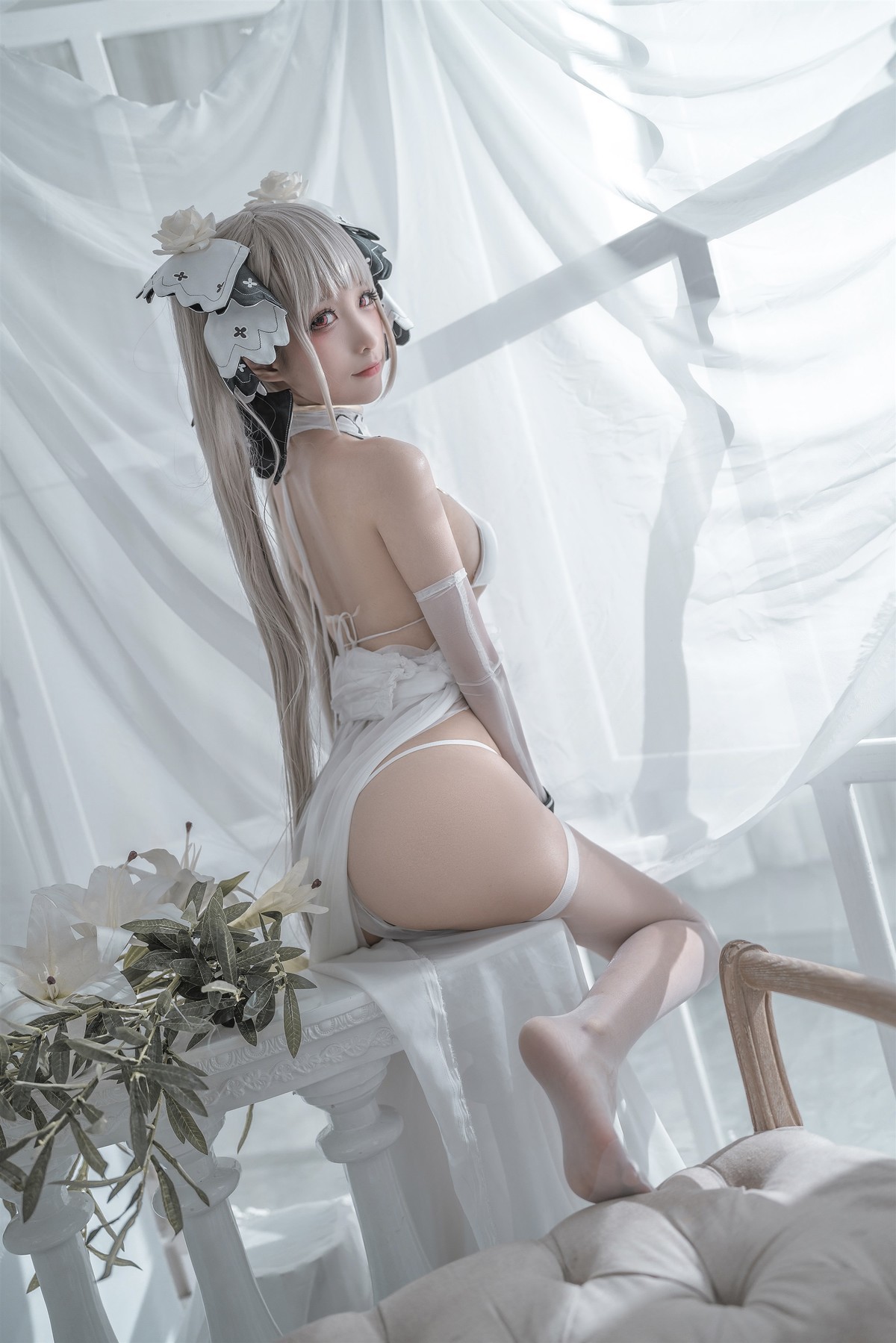 蠢沫沫 Cosplay 可畏婚纱 51