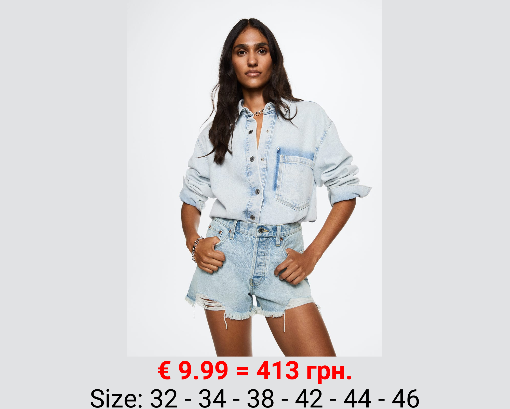 Mini short bajo deshilachado