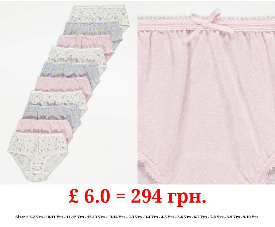 Floral Briefs 10 Pack