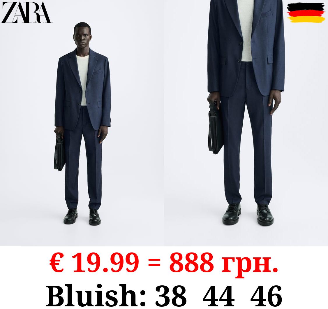 TEXTURED SUIT TROUSERS