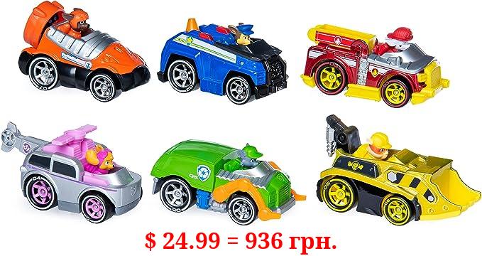 Paw Patrol, True Metal Classic Gift Pack of 6 Collectible Die-Cast Vehicles, 1:55 Scale