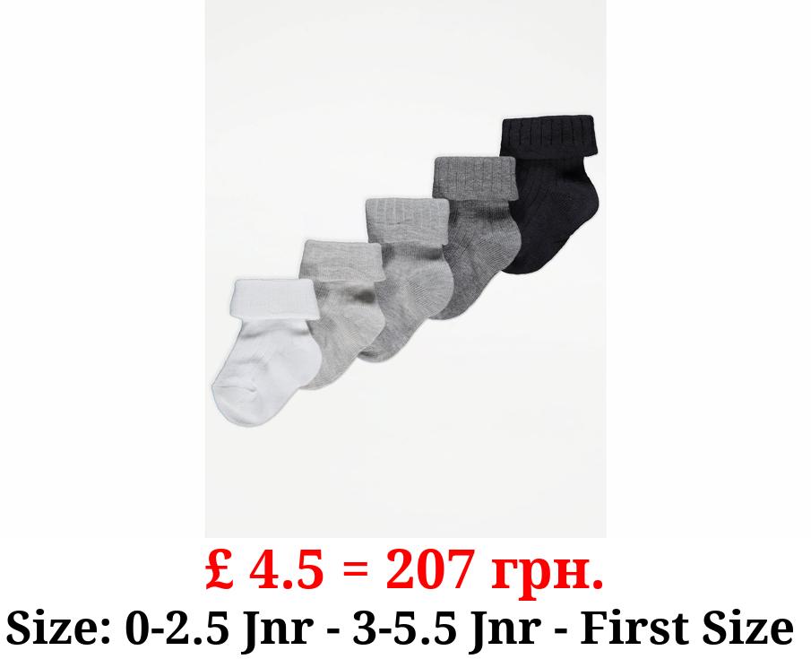 Unisex Ribbed Socks 5 Pack