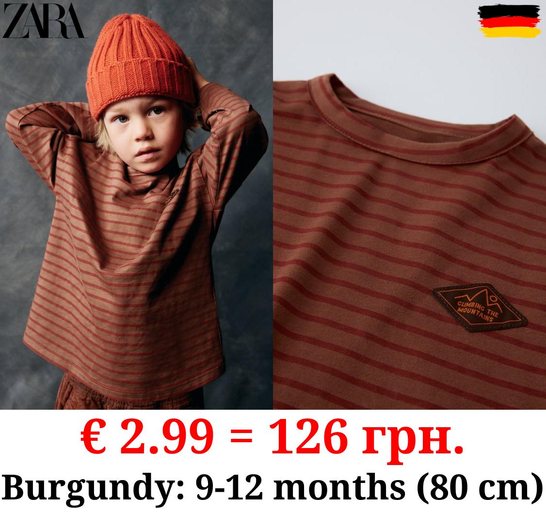 STRIPED T-SHIRT WITH LABELS