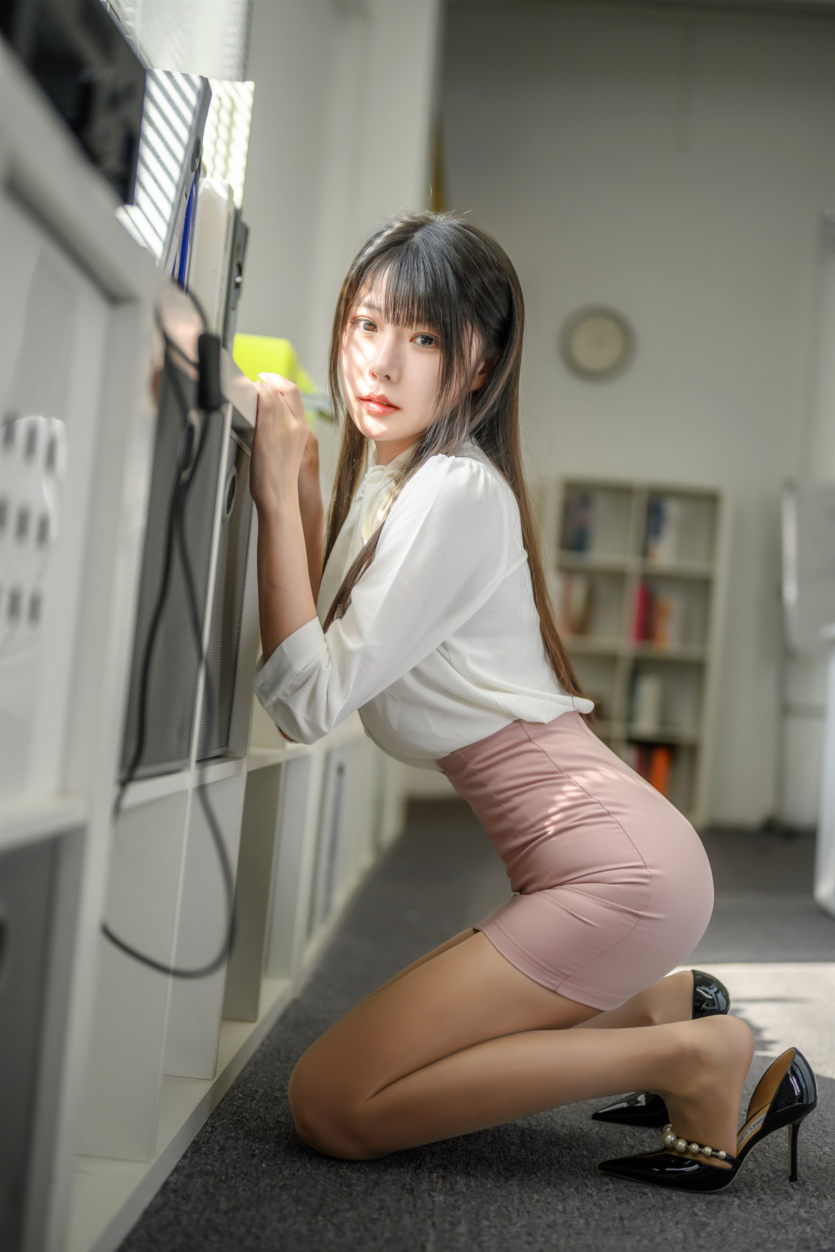 Cosplay 香草喵露露 粉白裙子 9