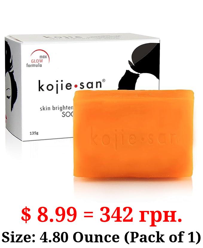 Kojie San Skin Brightening Soap – Original Kojic Acid Soap that Reduces Dark Spots, Hyperpigmentation, and Other types of Skin Damage – 135g x 1 Bar