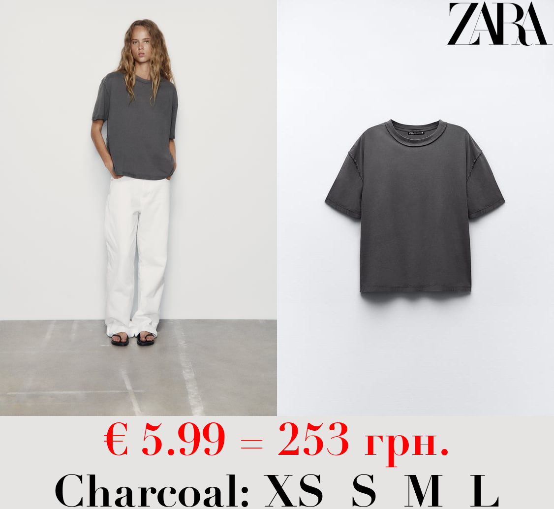 COTTON T-SHIRT WITH INVERTED SEAMS