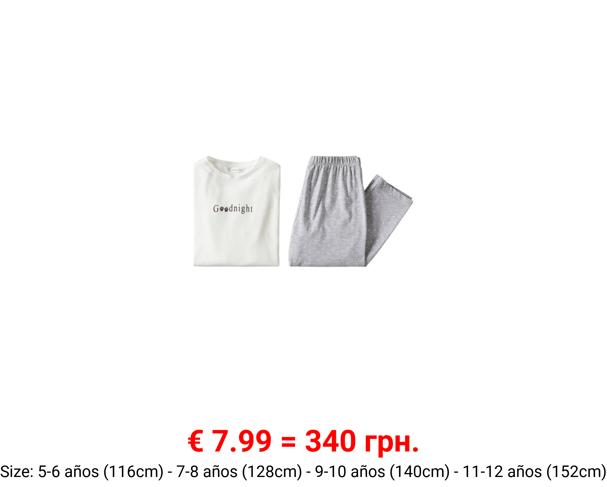 Pijama largo estampado