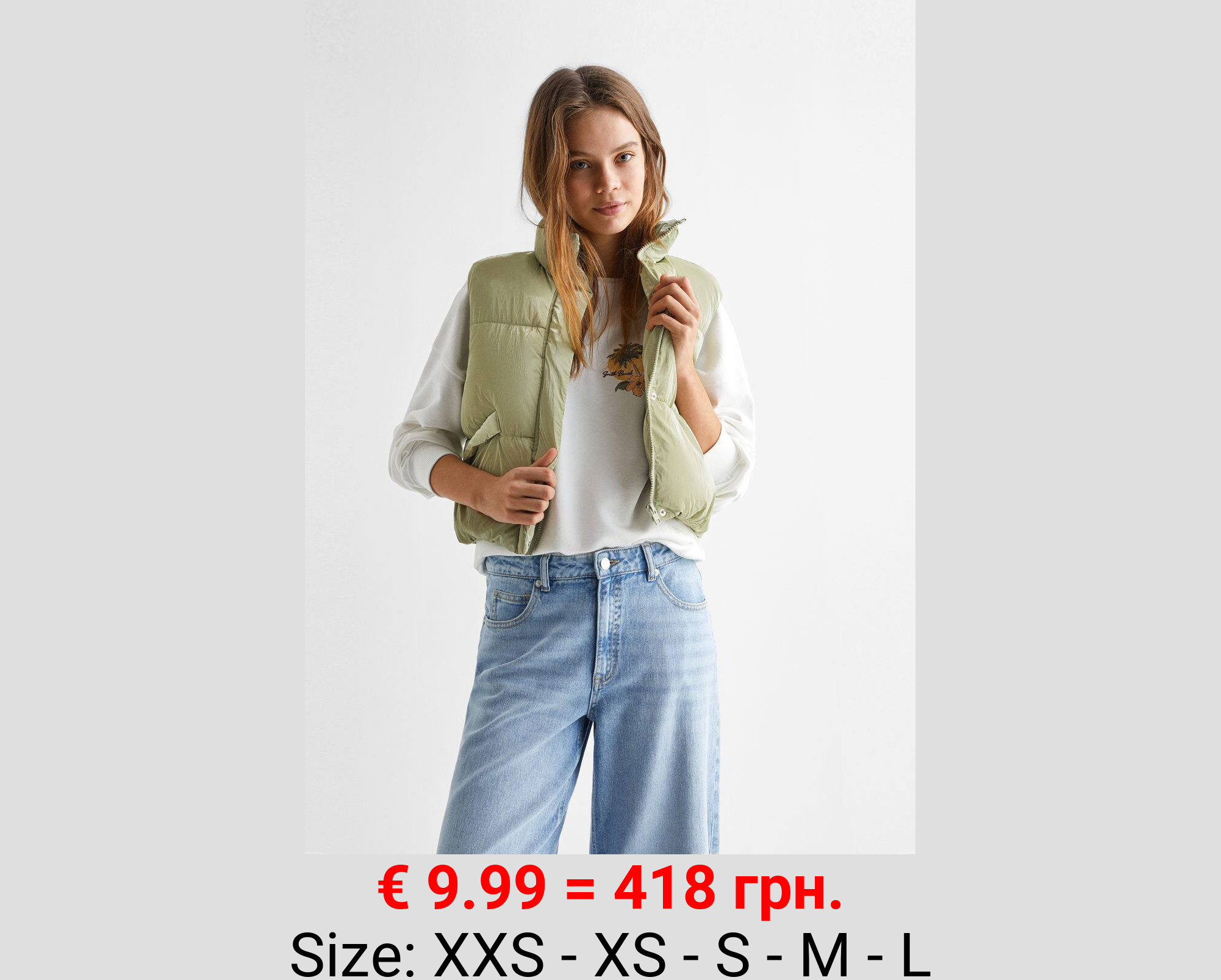 Chaleco acolchado brillo