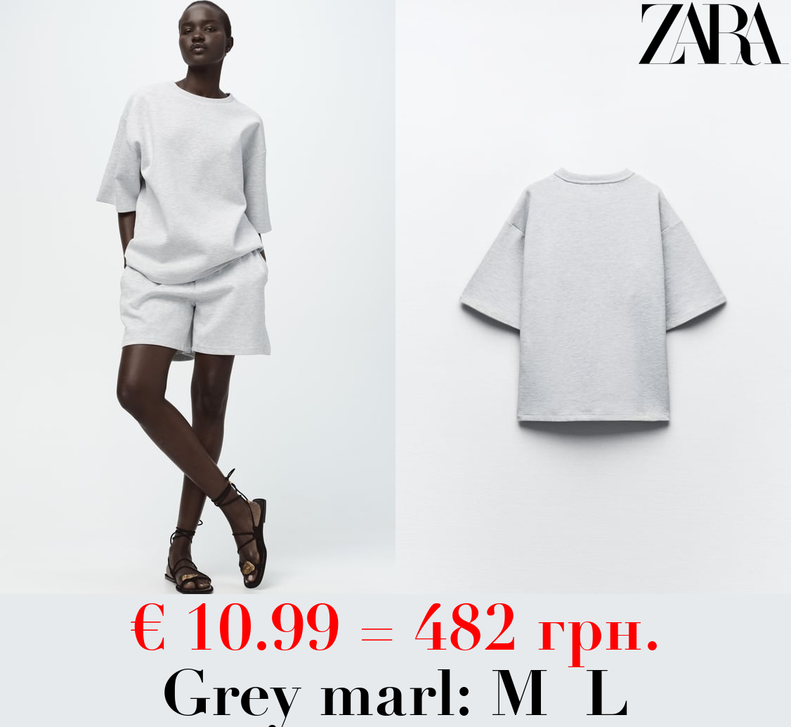 SHORT SLEEVE INTERLOCK SWEATSHIRT