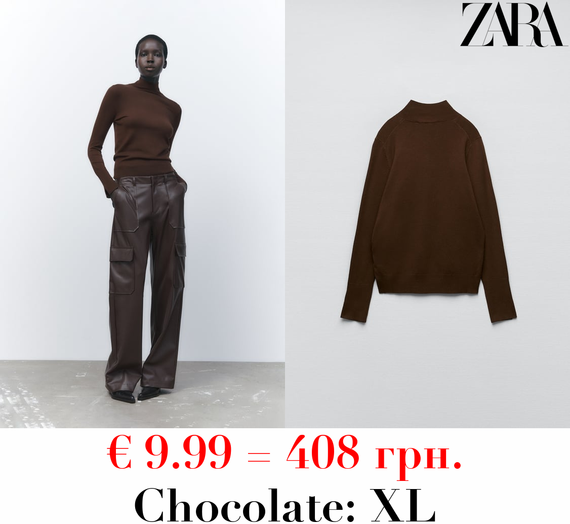 BASIC KNIT SWEATER WITH A HIGH NECK