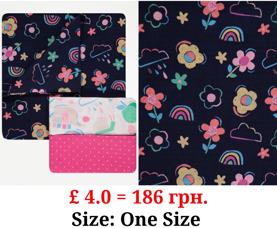 Bright Patterned Muslin Squares 3 Pack