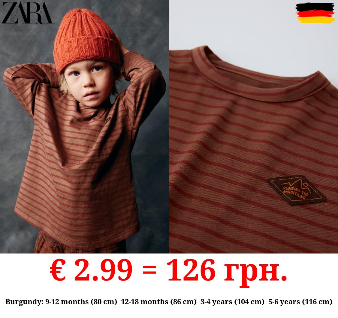 STRIPED T-SHIRT WITH LABELS