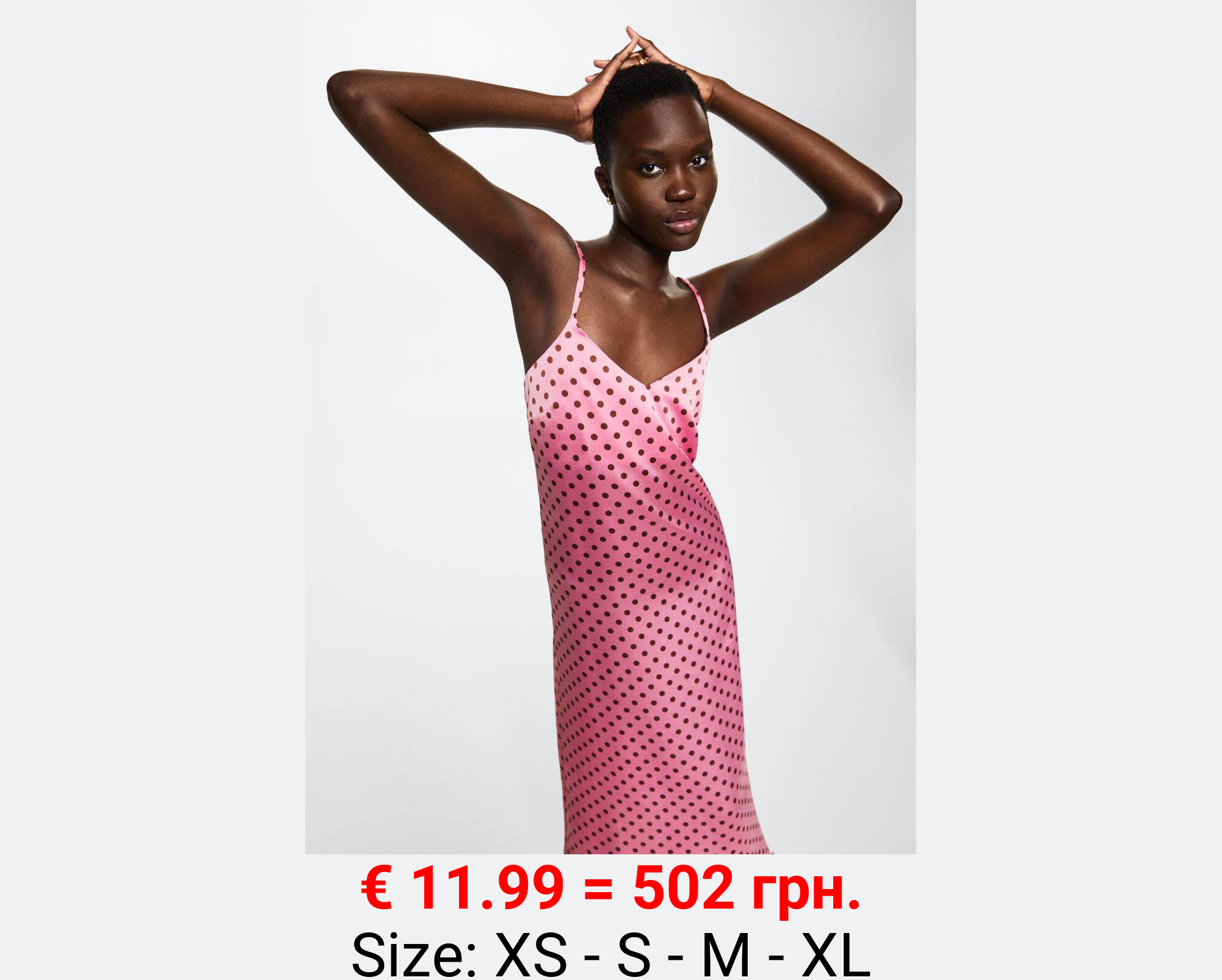 Vestido satinado lunares