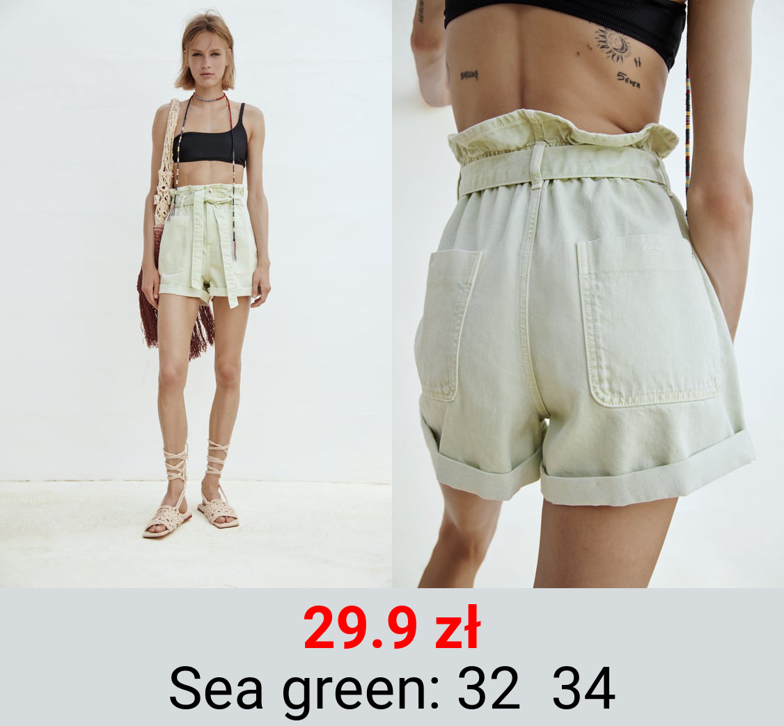 BAGGY PAPERBAG BERMUDA SHORTS WITH BELT