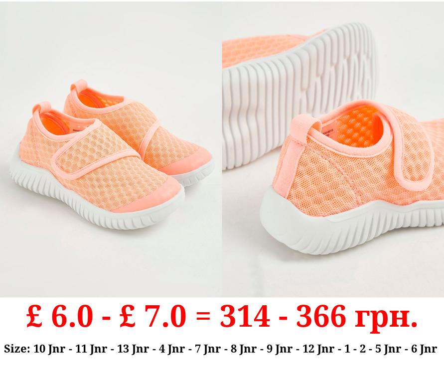 Peach Textured Aqua Shoes