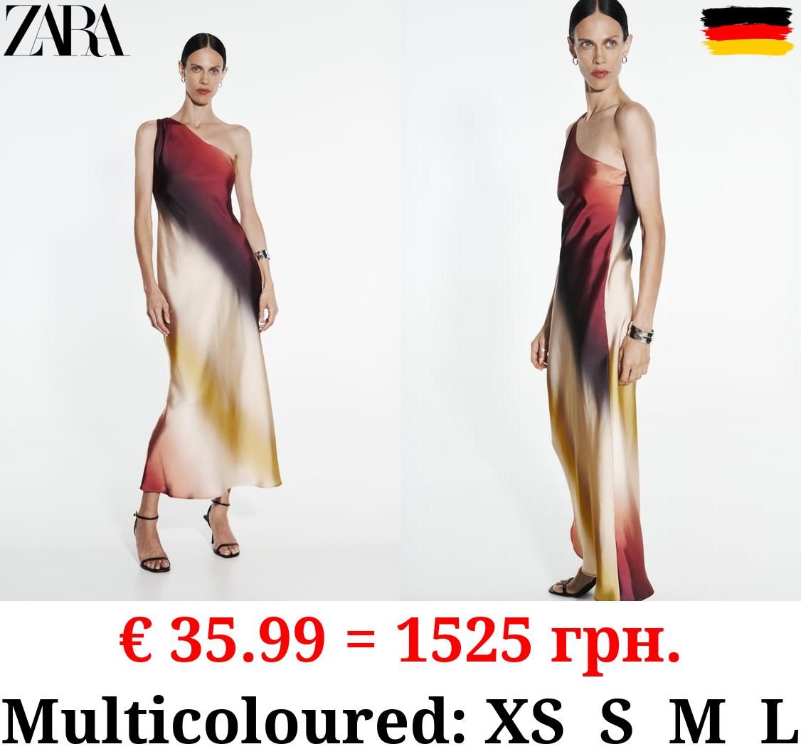 ASYMMETRIC SATIN DRESS