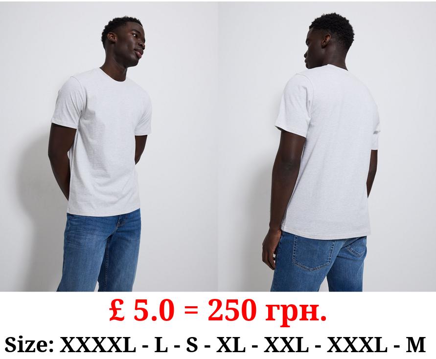 Oatmeal Crew Neck Marl T-Shirt