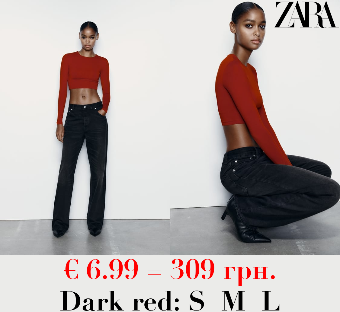 CROPPED POLYAMIDE T-SHIRT